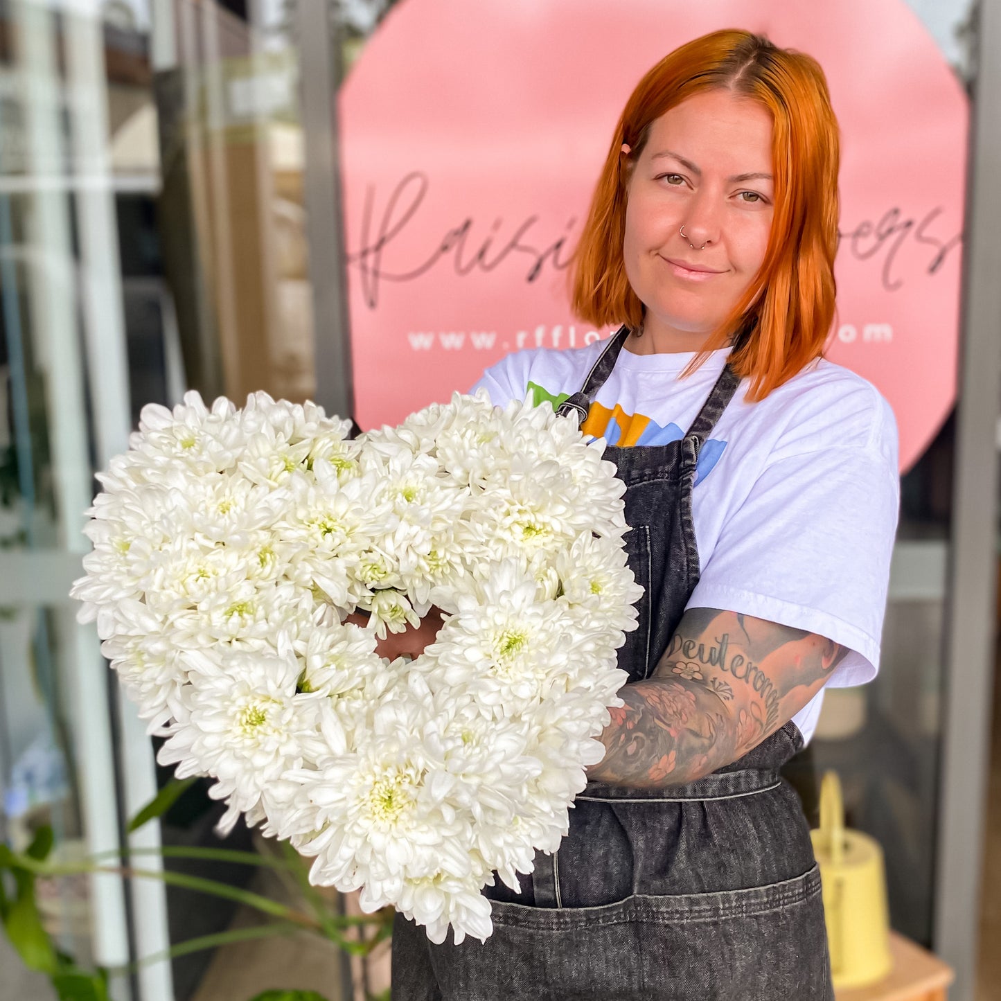 24CM HEART WREATH